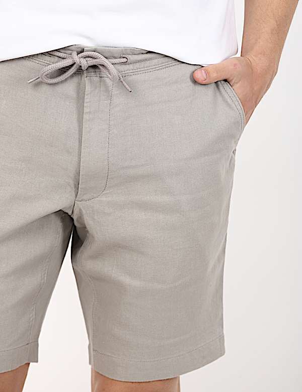 Linen Blend Regular Fit Short