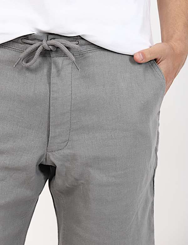 Linen Blend Regular Fit Short