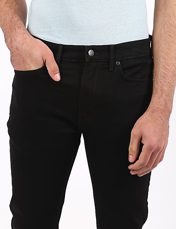 Cotton Mix Plain Slim Fit Jeans