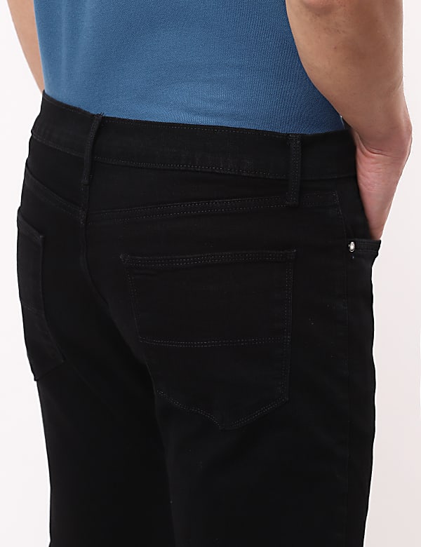Cotton Mix Plain Regular Fit Jeans