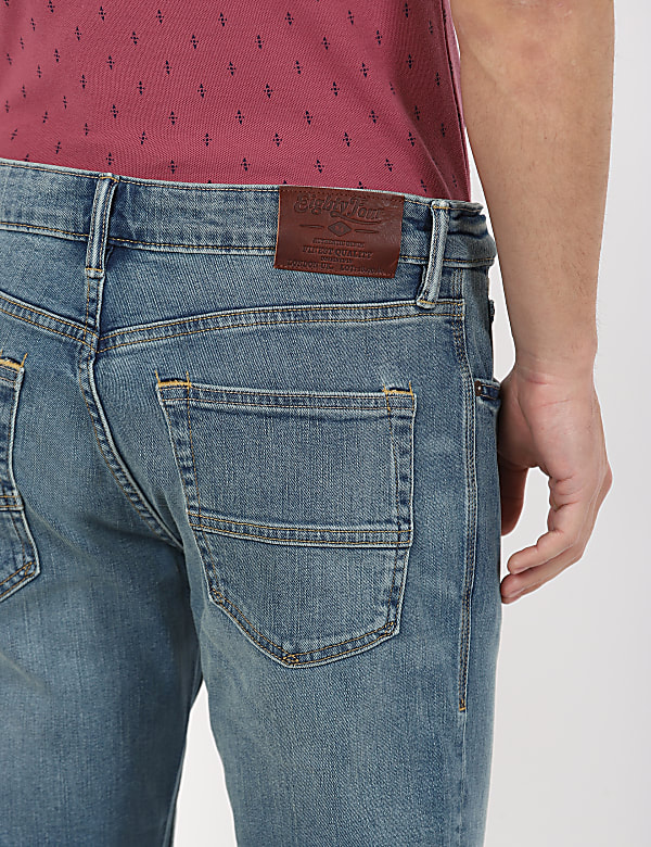 Cotton Mix Plain Slim Fit Jeans