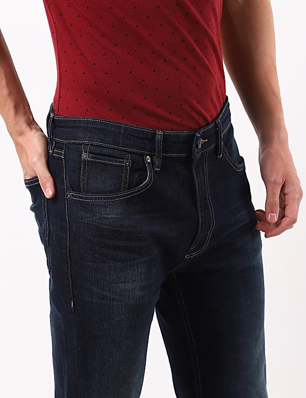 Straight Fit Denim With Stretch