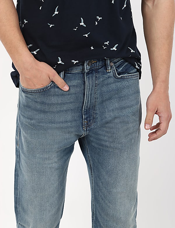 Cotton Mix Plain Regular Fit Jeans