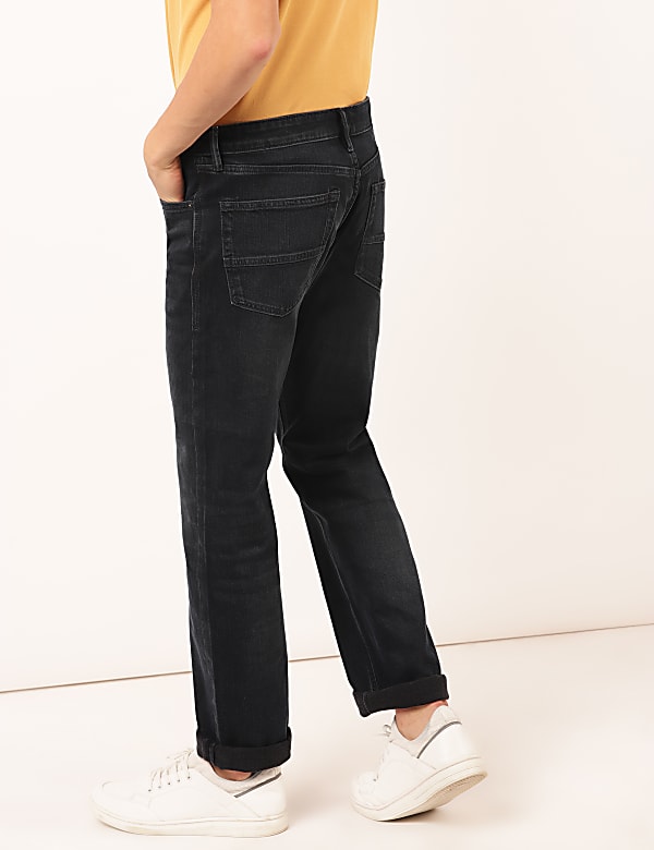 Cotton Mix Plain Regular Fit Jeans