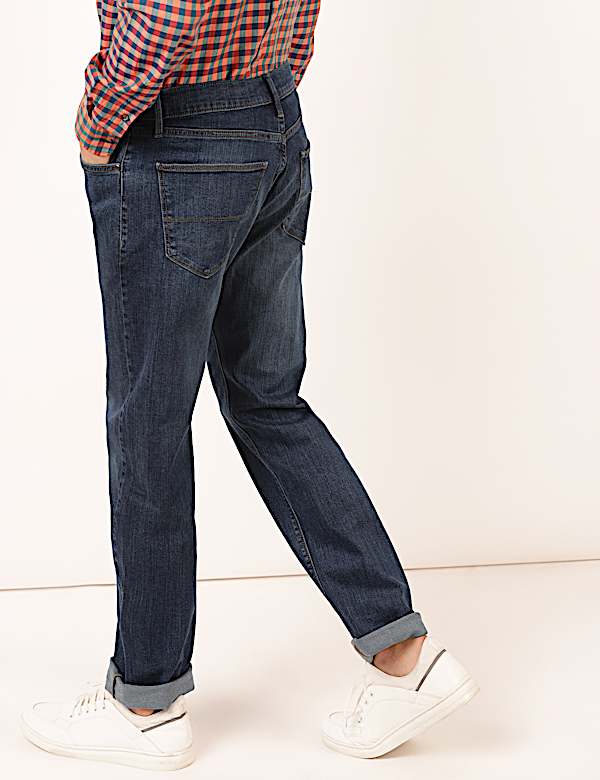 Cotton Mix Plain Regular Fit Jeans
