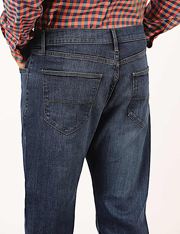 Cotton Mix Plain Regular Fit Jeans