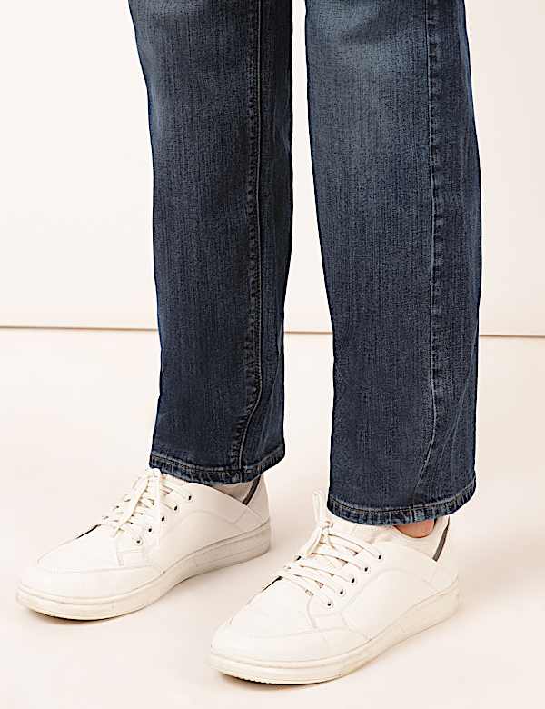 Cotton Mix Plain Regular Fit Jeans