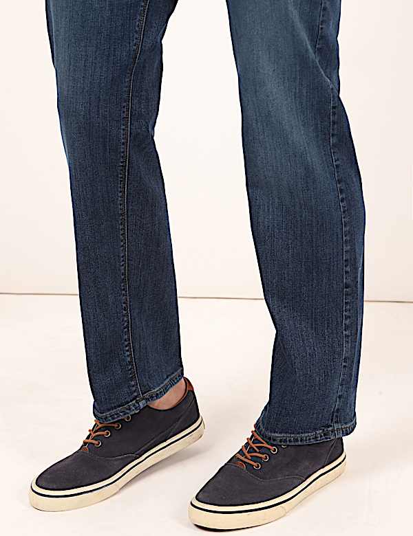 Cotton Mix Plain Regular Fit Jeans