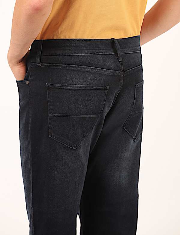 Cotton Mix Plain Regular Fit Jeans