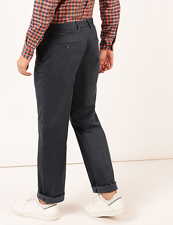 Cotton Mix Plain Regular Fit Trouser
