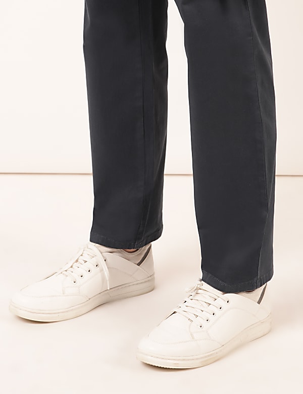 Cotton Mix Plain Regular Fit Trouser