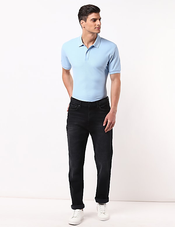 Straight Fit Vintage Wash Denim
