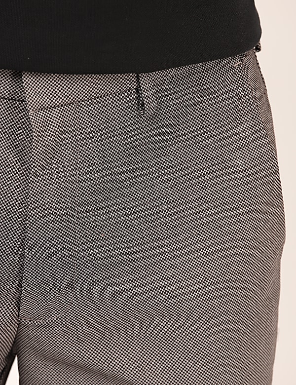 Cotton Mix Self Design Slim Fit Trouser
