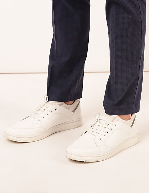 Cotton Mix Self Design Regular Fit Trouser
