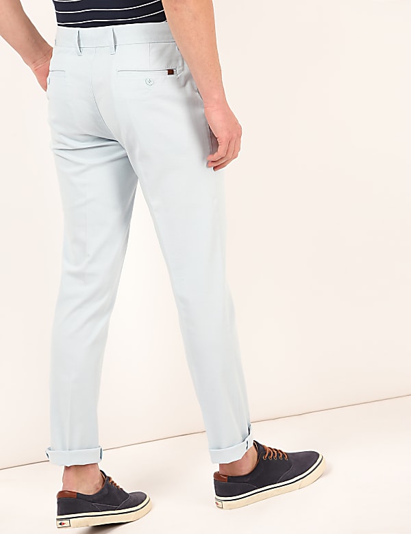 Cotton Mix Self Design Slim Fit Trouser