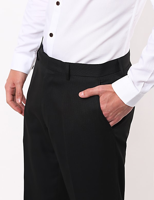 Regular Fit Dobby Texture Trousers