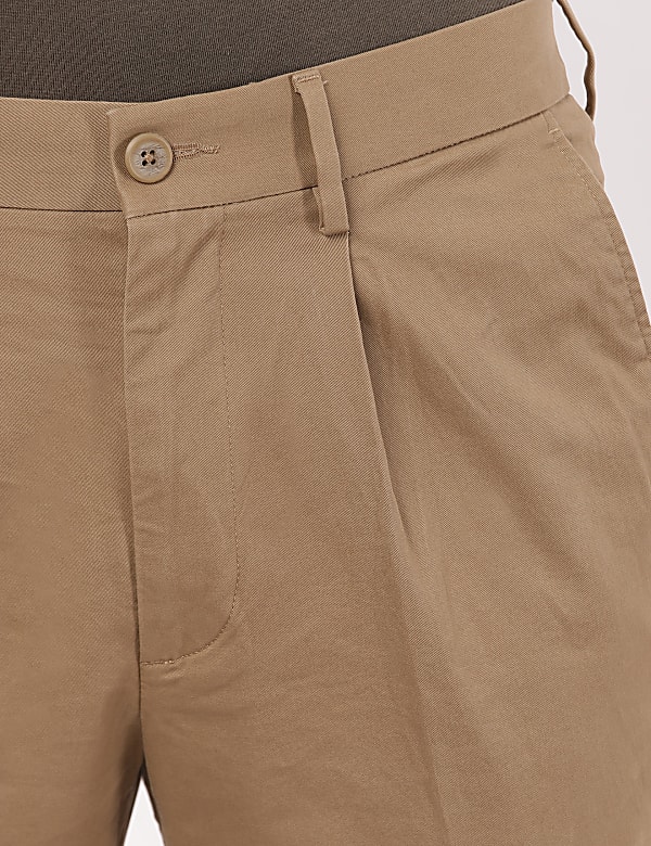 Cotton Mix Plain Slim Fit Trouser
