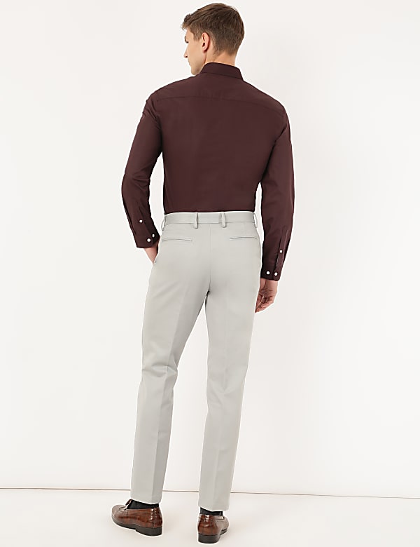 Cotton Mix Plain Regular Fit Trouser