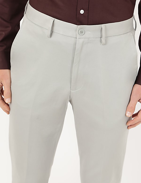 Cotton Mix Plain Regular Fit Trouser