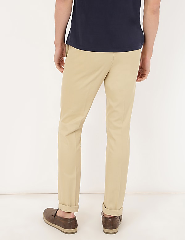 Pure Cotton Textured Slim Fit Trouser