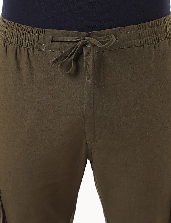 Cotton Mix Plain Regular Fit Trouser