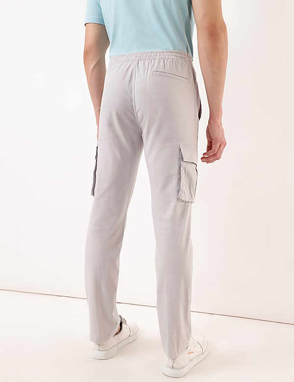 Cotton Mix Plain Regular Fit Trouser