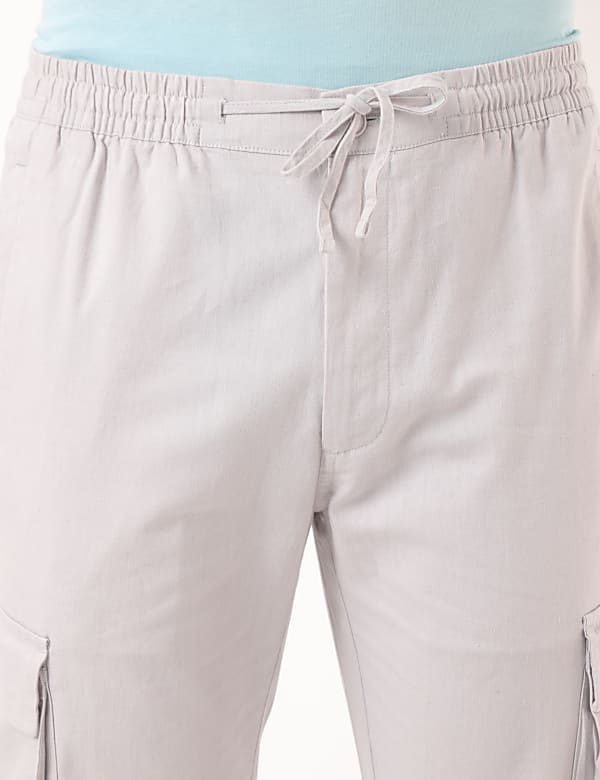 Cotton Mix Plain Regular Fit Trouser