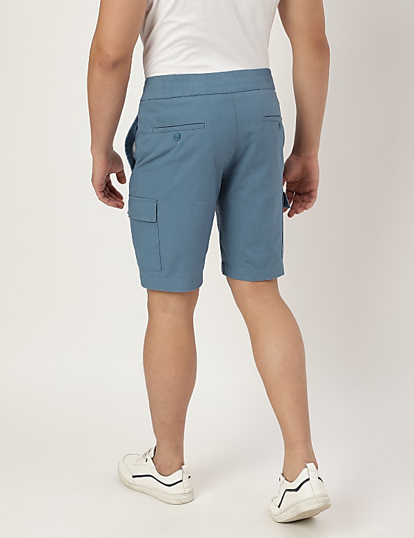 Cotton Mix Plain Regular Fit Shorts
