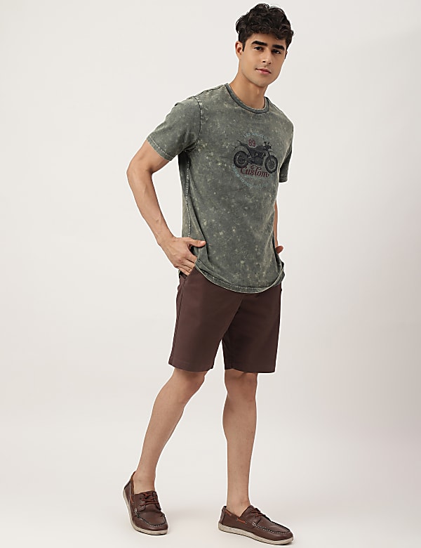 (Cotton Blend) Regular Fit Shorts