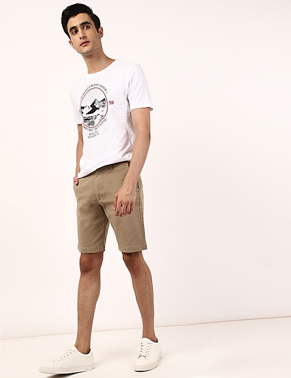 (Cotton Blend) Regular Fit Shorts