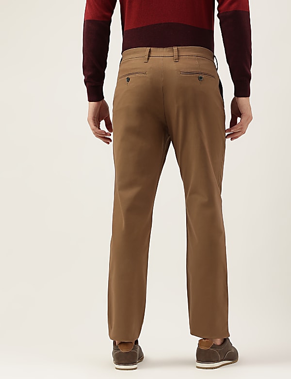 Regular Fit Cotton Mix Plain Chinos