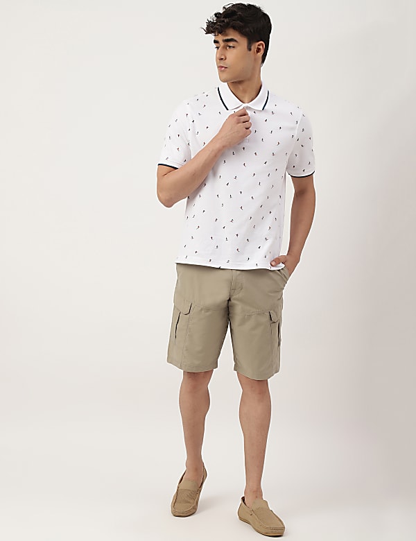Cotton Mix Plain Regular Fit Shorts