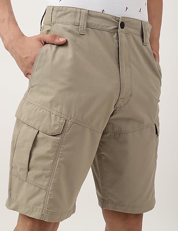 Cotton Mix Plain Regular Fit Shorts