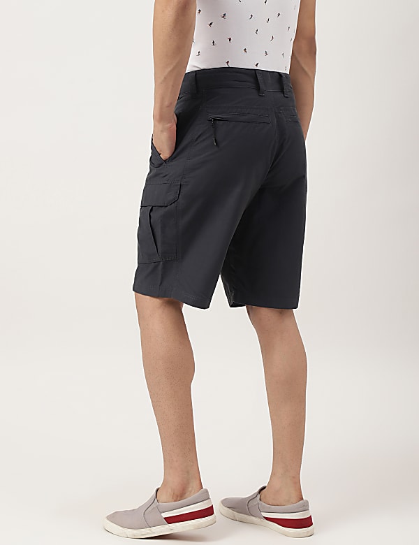 Cotton Mix Plain Regular Fit Shorts