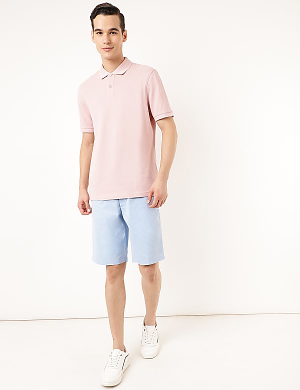 Cotton Mix Plain Regular Fit Shorts