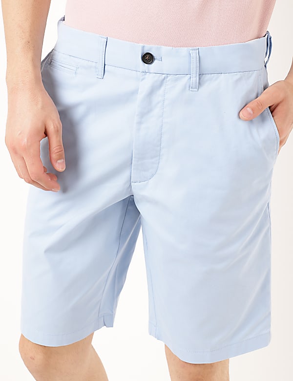 Cotton Mix Plain Regular Fit Shorts