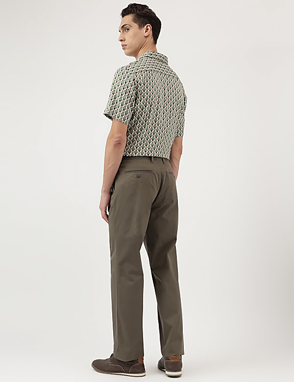 Regular Fit Pure Cotton  Plain Chinos