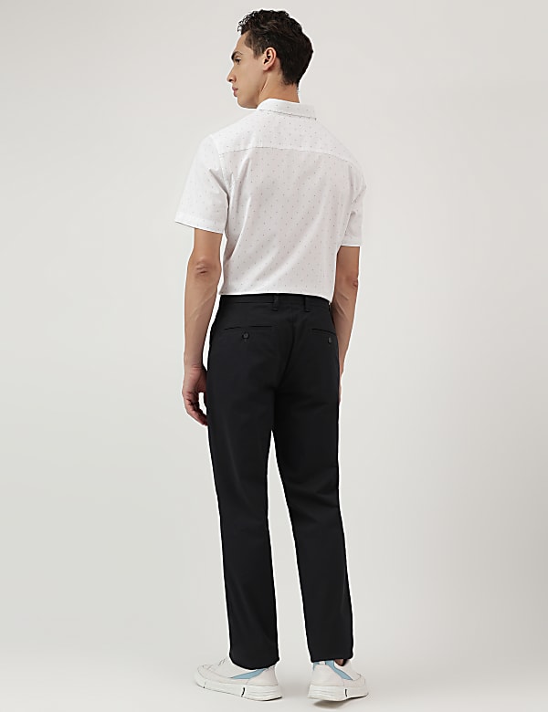 Regular Fit Pure Cotton  Plain Chinos