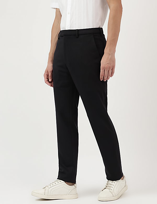 Slim Fit Plain Trousers