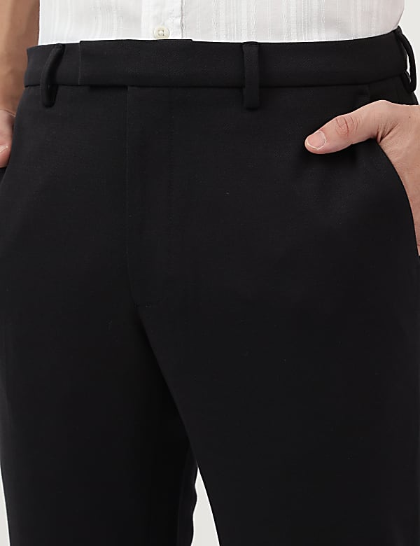 Slim Fit Plain Trousers