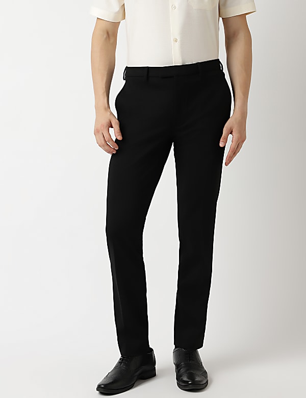 Slim Fit Plain Formal Trousers