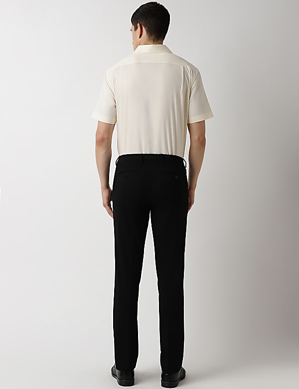 Slim Fit Plain Formal Trousers