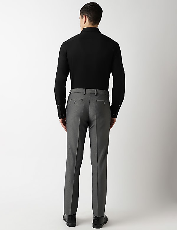 Slim Fit Plain Trousers