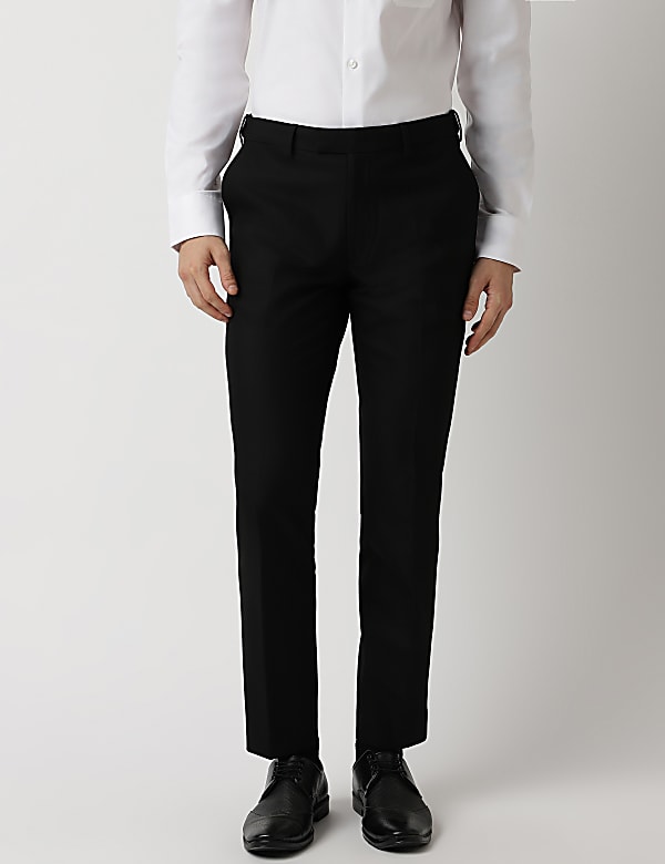 Slim Fit Plain Trousers