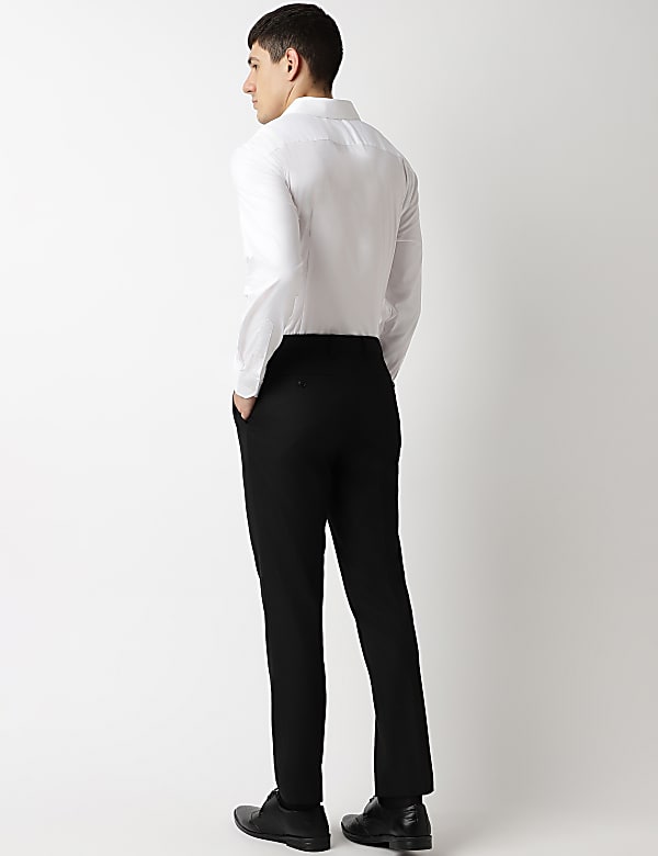 Slim Fit Plain Trousers