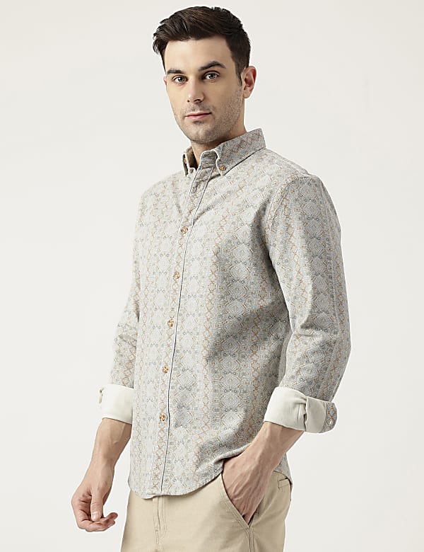 Cotton Relaxed Fit Printed Shirt