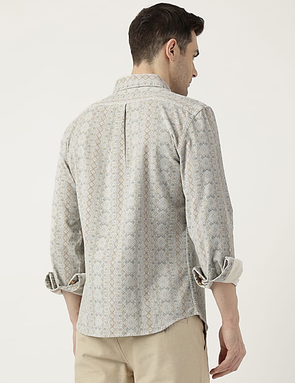 Cotton Relaxed Fit Printed Shirt