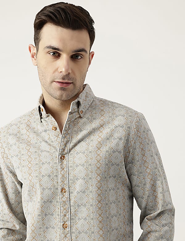 Cotton Relaxed Fit Printed Shirt