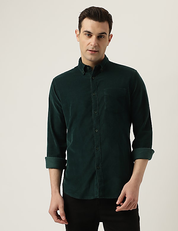 Pure Cotton Button Down Collar Shirt