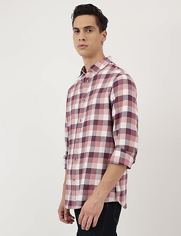 Pure Cotton Spread Collar Shirt